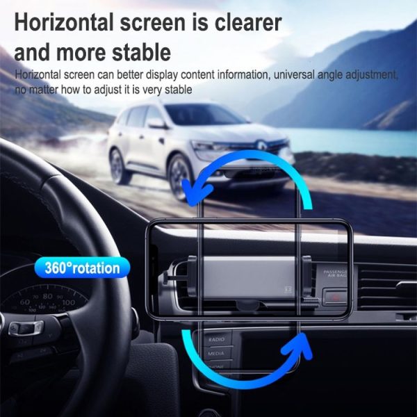 Automatic Induction Mobile Phone Car Aluminum Alloy Holder For 4.7-6.5 inch Mobile Phone (Grey) - Image 3