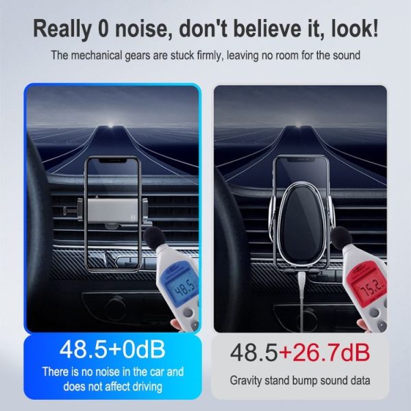 Automatic Induction Mobile Phone Car Aluminum Alloy Holder For 4.7-6.5 inch Mobile Phone (Grey) - Image 6
