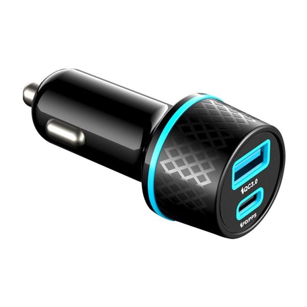 ACC-189 PD 20W + QC3.0 42.5W Dual Ports Fast Charging Car Charger (Black)