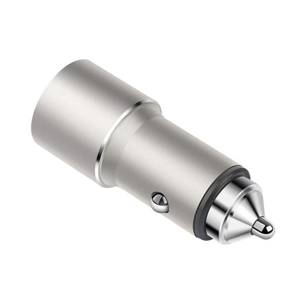 ACC-198 PD 20W + QC3.0 38W Dual Ports Metal Car Charger (Grey) - Image 4