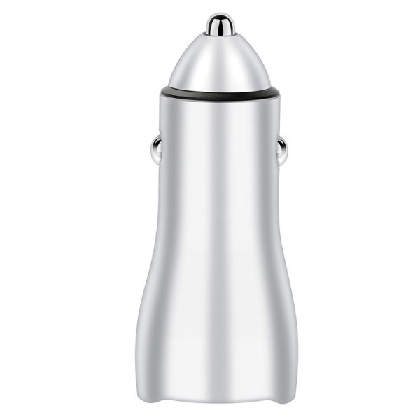 ACC-228 PD 20W + QC3.0 38W Dual Ports Metal Car Charger (Silver) - Image 3