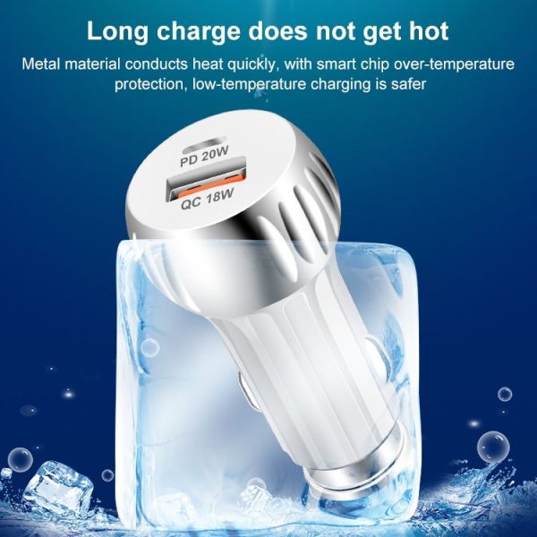 ACC-310 PD 20W + QC3.0 38W Dual Ports Fast Charging Car Charger (Black) - Image 6
