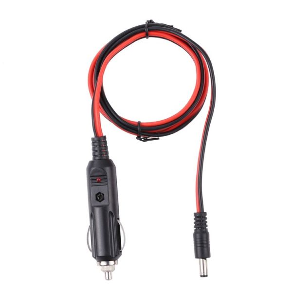 12V / 24V 5.5x2.1mm DC Power Supply Adapter Plug Coiled Cable Car Charger, Length: 1m - Image 2