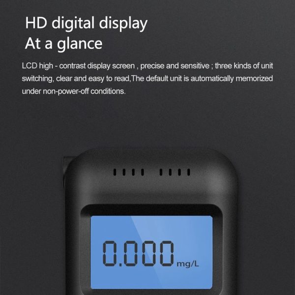 Original Xiaomi Youpin HD-JJCSY02 Lydsto Digital Alcohol Tester (Black) - Image 5