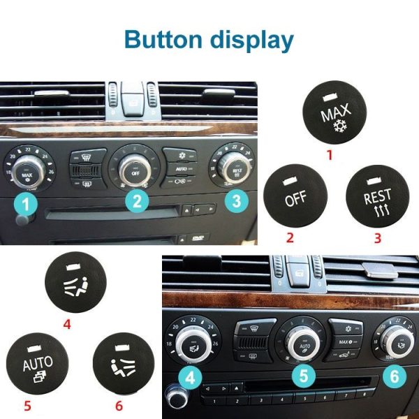 Car Air Conditioner Panel Switch Button OFF Key 6131 9250 196-1 for BMW E60 2003-2010, Left Driving - Image 4
