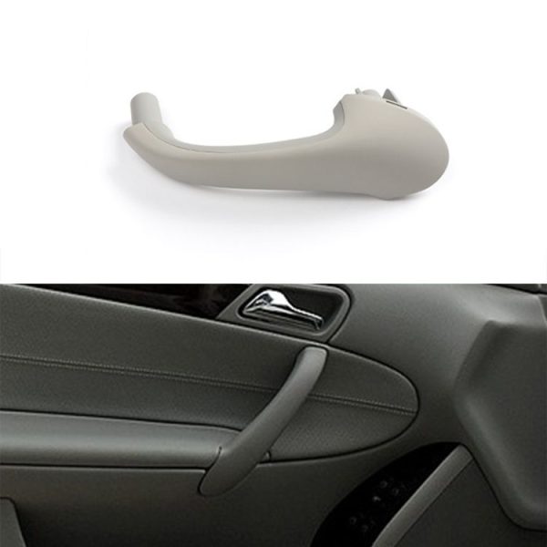 Car Front Left Inside Doors Handle Pull Trim Cover for Mercedes-Benz C-class W203 -2007, Left and Right Driving (Grey)