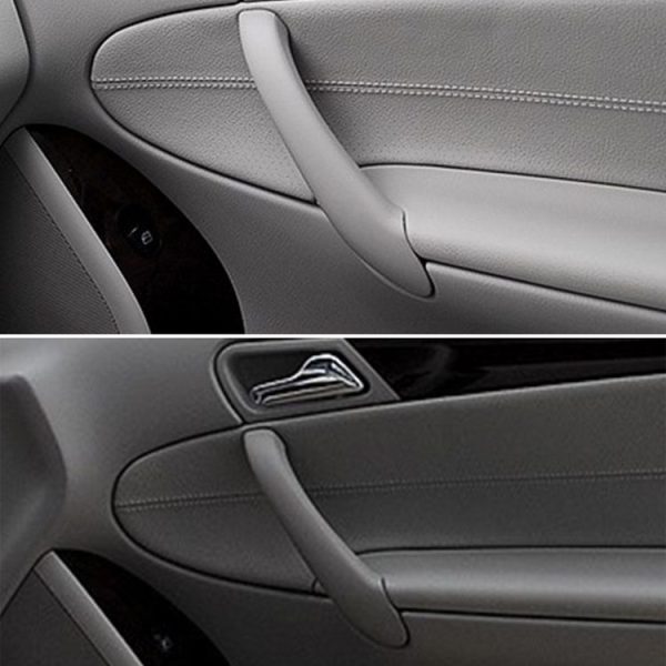 Car Front Left Inside Doors Handle Pull Trim Cover for Mercedes-Benz C-class W203 -2007, Left and Right Driving (Grey) - Image 5