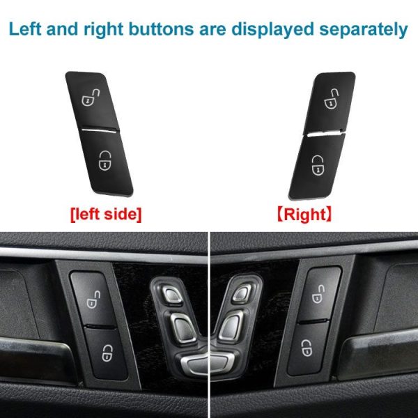 Car Right Side Door Lock Switch Buttons 2049058402 for Mercedes-Benz W204, Left Driving (Black) - Image 4