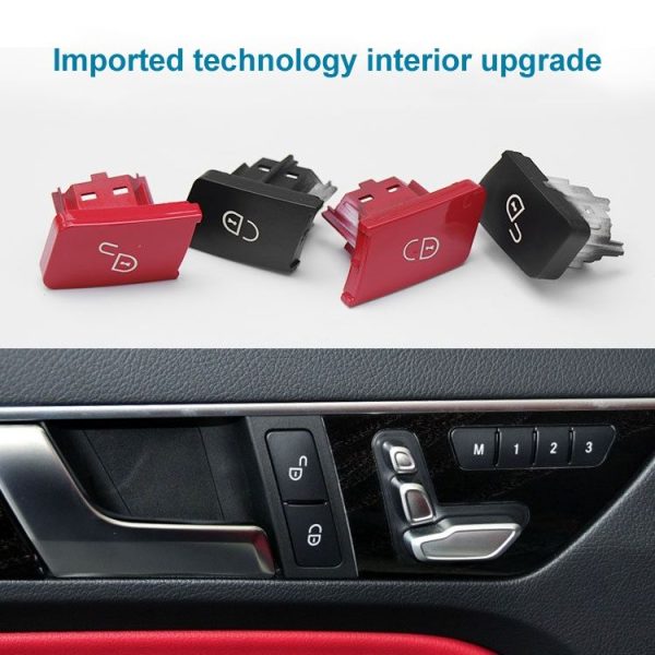 Car Right Side Door Lock Switch Buttons 2049058402 for Mercedes-Benz W204, Left Driving (Black) - Image 5