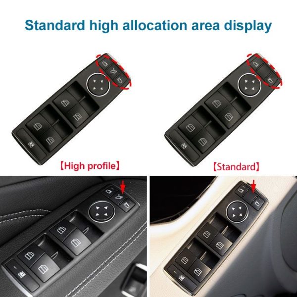 Car Window Glass Lift Switch for Mercedes-Benz W166, Left Driving High Configuration Version - Image 4