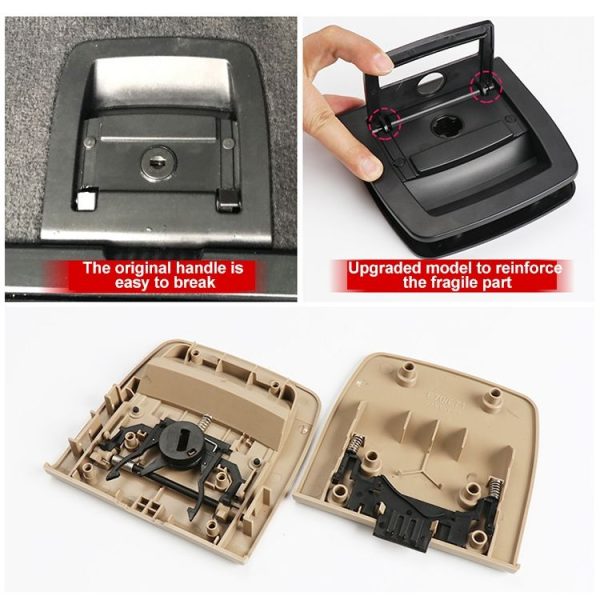 Car Rear Trunk Mat Carpet Handle with Hole 51479120283 for BMW X5 / X6 2006-2013, Left Driving (Black) - Image 4
