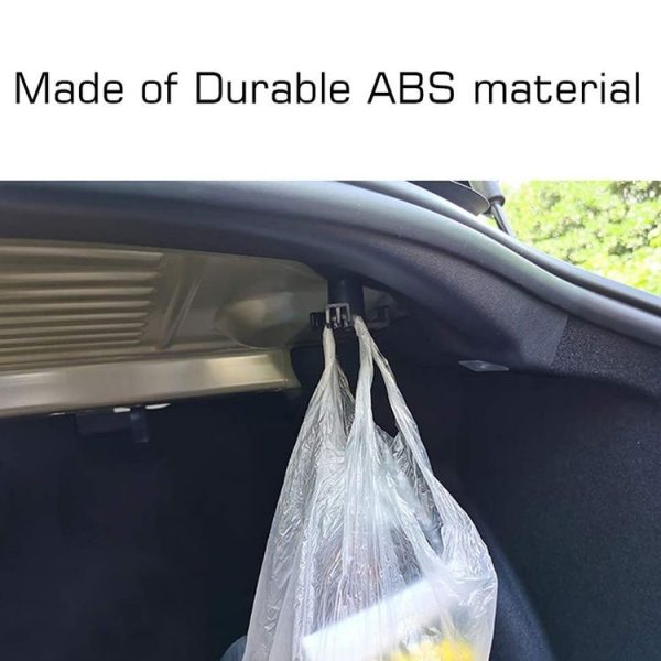 Car Trunk Grocery Bag Hook for Tesla Model 3 (Black) - Image 4