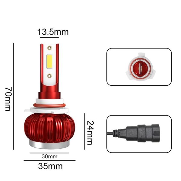 2 PCS K1 9005 / HB3 / H10 DC9-36V / 10W / 6000K / 1000LM IP68 Car LED Headlight Lamps (Cool White) - Image 2