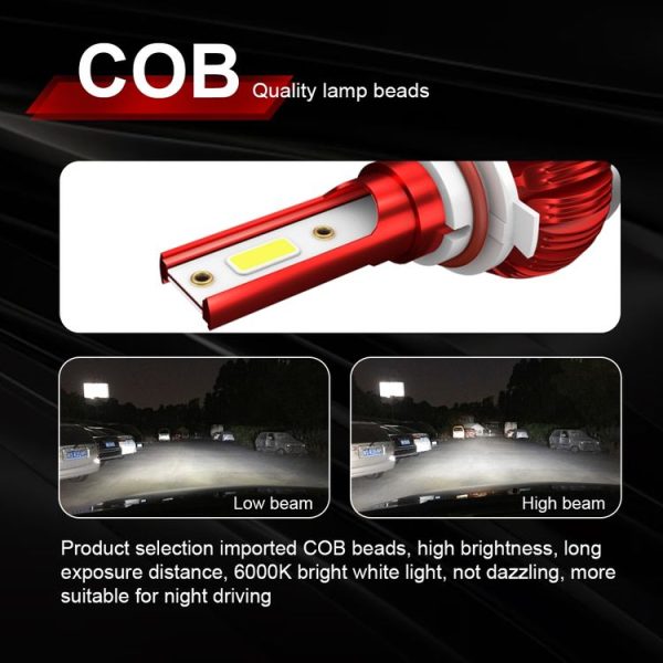 2 PCS K1 9005 / HB3 / H10 DC9-36V / 10W / 6000K / 1000LM IP68 Car LED Headlight Lamps (Cool White) - Image 3