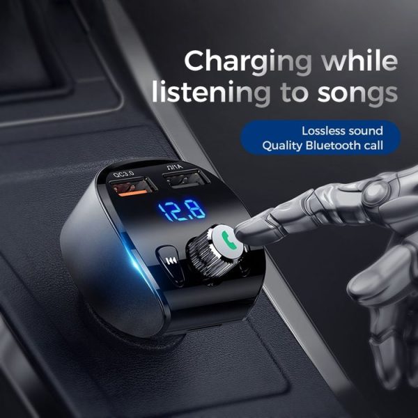 JOYROOM JR-CL02 Shadow Series Car Bluetooth MP3 Player Car Kit, Support TF Card & U Disk & Bluetooth Calling & QC3.0 Flash Charging - Image 11