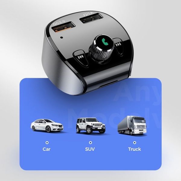 JOYROOM JR-CL02 Shadow Series Car Bluetooth MP3 Player Car Kit, Support TF Card & U Disk & Bluetooth Calling & QC3.0 Flash Charging - Image 7
