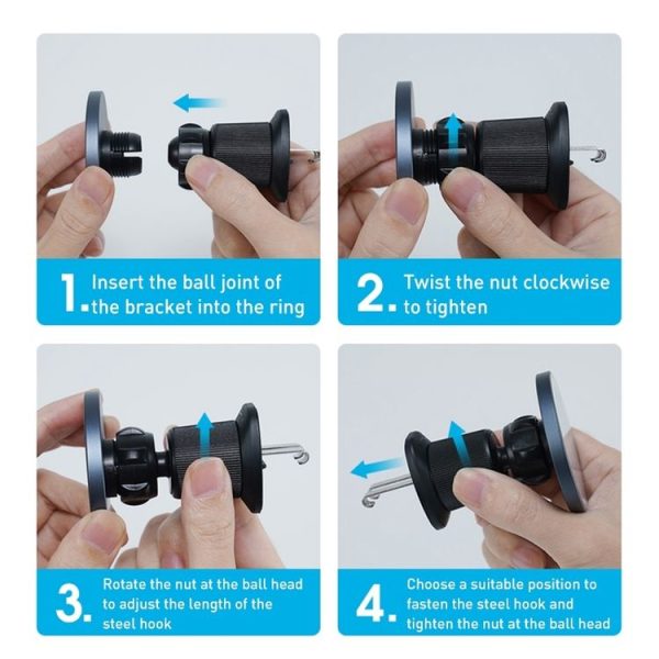 MOMAX MoVe Universal Transparent Magnetic Air Outlet Car Holder (Black) - Image 8