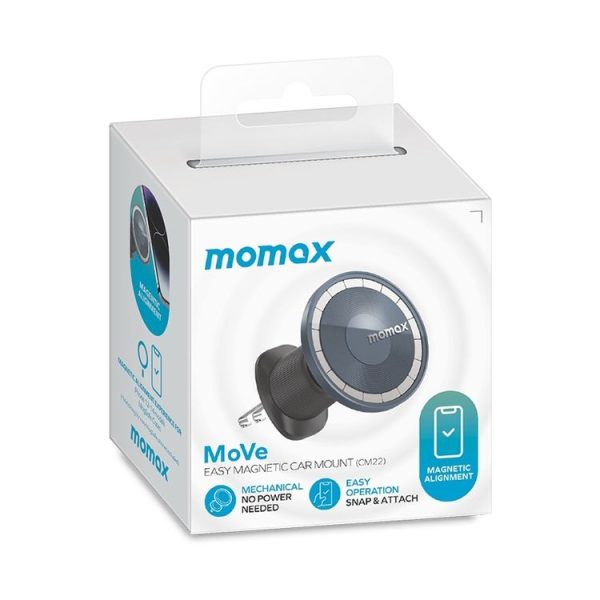 MOMAX MoVe Universal Transparent Magnetic Air Outlet Car Holder (Black) - Image 9