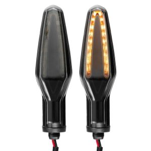 2pcs KC062 For BMW R1200 Motorcycle 18LEDs Turn Signal Light (Transparent Black)