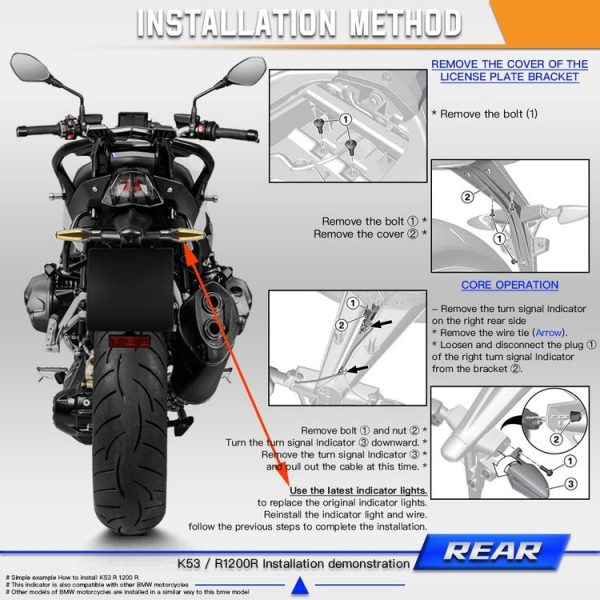 2pcs KC062 For BMW R1200 Motorcycle 18LEDs Turn Signal Light (Transparent Black) - Image 8