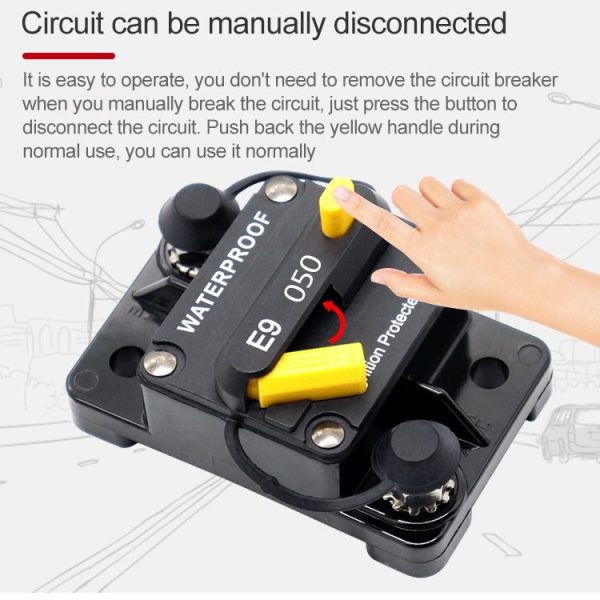 Off-road Vehicle / Automatic 30A Manual Circuit Breaker Overcurrent Protector - Image 5