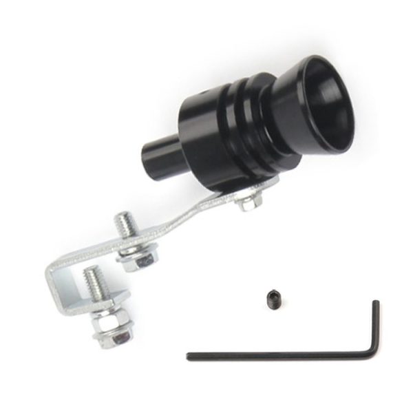 Universal Aluminum Turbo Sound Exhaust Muffler Pipe Whistle Car / Motorcycle Simulator Whistler, Size: L, Outside Diameter: 30mm (Black) - Image 2