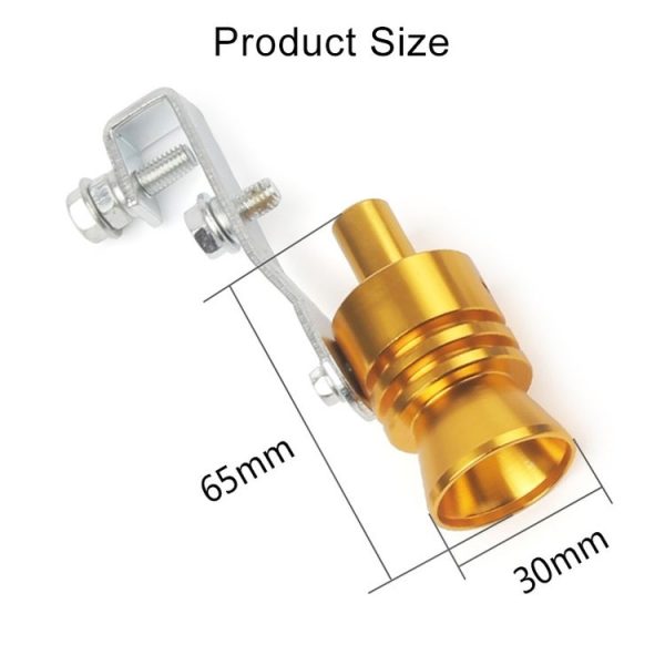 Universal Aluminum Turbo Sound Exhaust Muffler Pipe Whistle Car / Motorcycle Simulator Whistler, Size: L, Outside Diameter: 30mm (Black) - Image 3