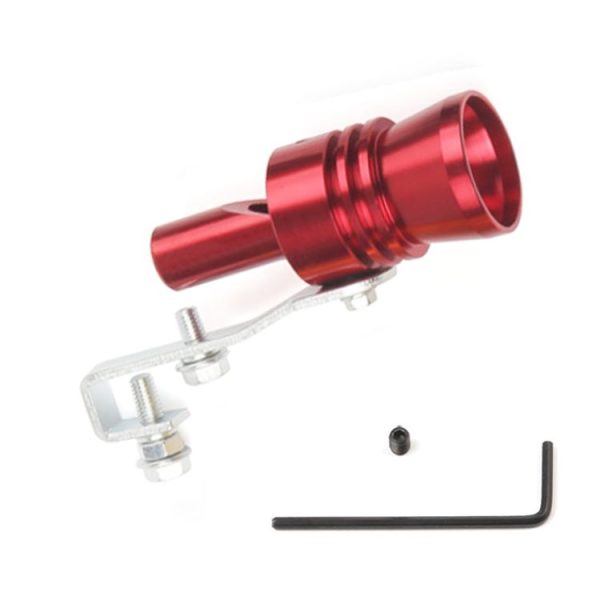 Universal Aluminum Turbo Sound Exhaust Muffler Pipe Whistle Car / Motorcycle Simulator Whistler, Size: XL, Outside Diameter: 35mm (Red) - Image 2