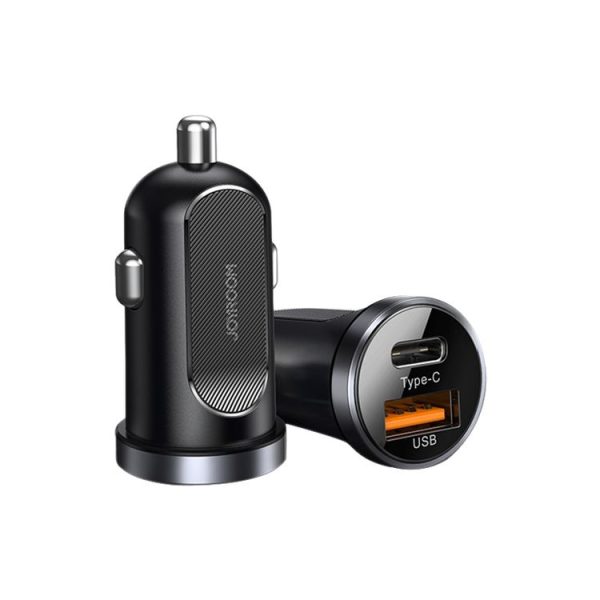 JOYROOM C-A08 30W Mini PD+QC3.0 Dual-port Smart Car Charger (Black) - Image 2