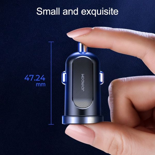 JOYROOM C-A08 30W Mini PD+QC3.0 Dual-port Smart Car Charger (Black) - Image 5