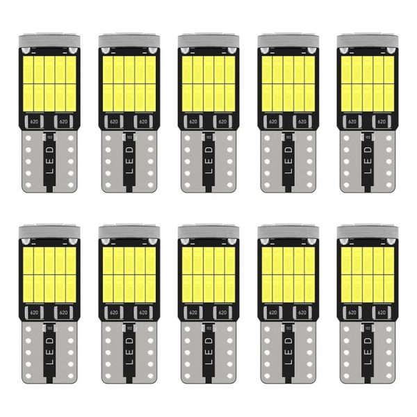 10pcs T10 4014-26SMD Car Bright Lights LED Clearance Light Lamp Reading Light (White Light)