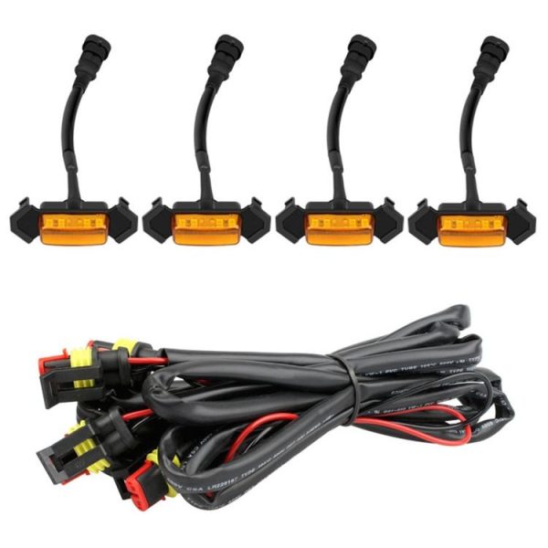 Toyota Tacoma TRD 2016-2019 4 in 1 Car LED Front Grille Warning Lights, Daytime Running Lights & Wide Lights (Yellow Light)