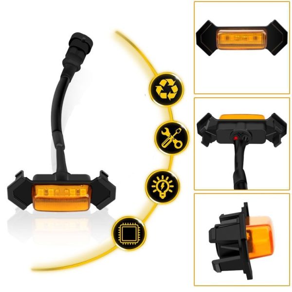 Toyota Tacoma TRD 2016-2019 4 in 1 Car LED Front Grille Warning Lights, Daytime Running Lights & Wide Lights (Yellow Light) - Image 2