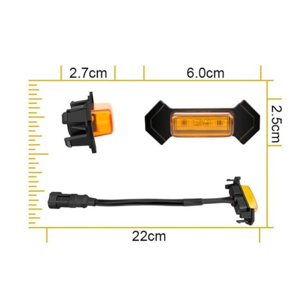 Toyota Tacoma TRD 2016-2019 4 in 1 Car LED Front Grille Warning Lights, Daytime Running Lights & Wide Lights (Yellow Light) - Image 3