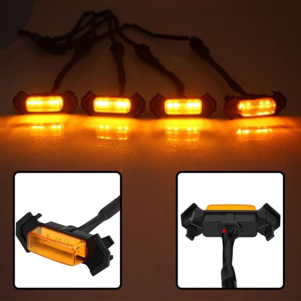 Toyota Tacoma TRD 2016-2019 4 in 1 Car LED Front Grille Warning Lights, Daytime Running Lights & Wide Lights (Yellow Light) - Image 5