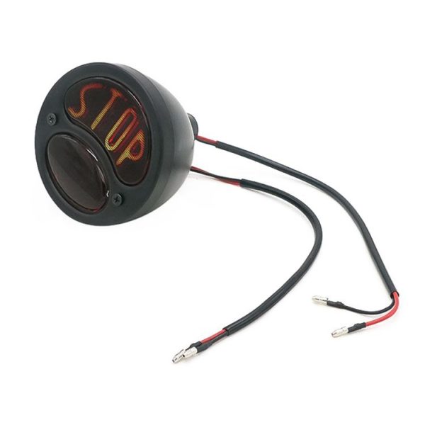 Motorcycle Universal Retro Classic LED Tail Lights (Black) - Image 2
