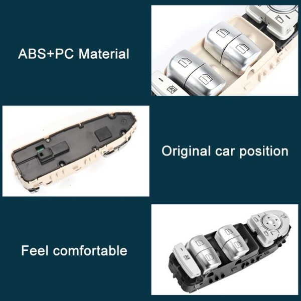 Car Auto Electronic Window Master Control Switch Button for Mercedes-Benz C Class W205 2015-2021 (Brown) - Image 3