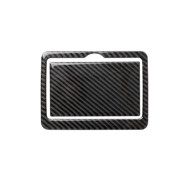 2 PCS Car Carbon Fiber Rear Water Cup Holder Panel Decorative Sticker for Infiniti Q50 / Q60 2014-2020 - Image 2