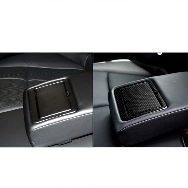 2 PCS Car Carbon Fiber Rear Water Cup Holder Panel Decorative Sticker for Infiniti Q50 / Q60 2014-2020 - Image 7