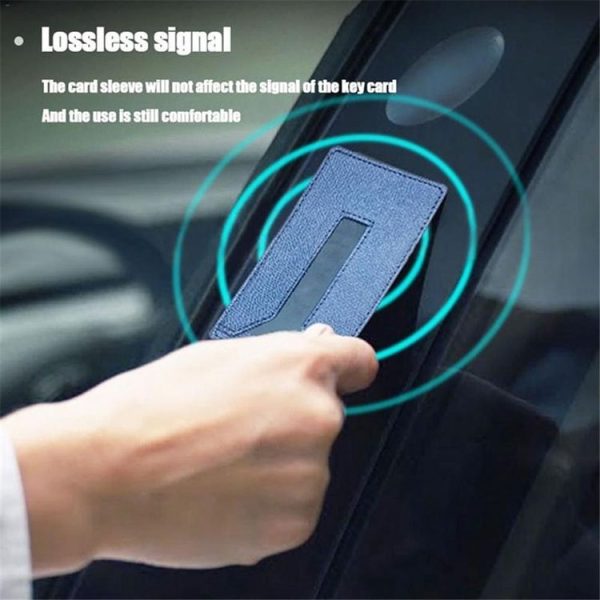 Portable Car Key Card Cover Case for Tesla Model 3 (Red) - Image 8