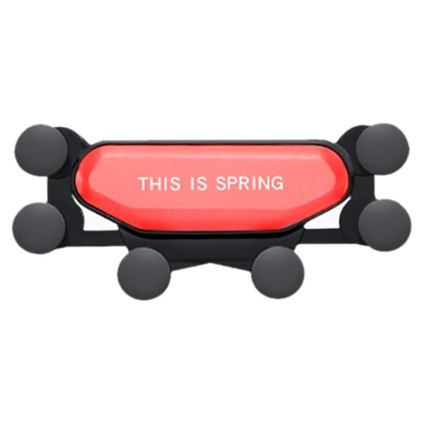 Car Air Outlet Six-claw Gravity Mobile Phone Holder Bracket (Red) - Image 2