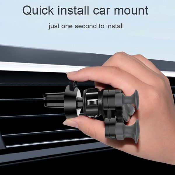 Car Air Outlet Six-claw Gravity Mobile Phone Holder Bracket (Red) - Image 6