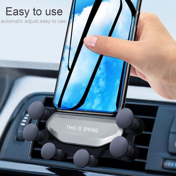 Car Air Outlet Six-claw Gravity Mobile Phone Holder Bracket (Red) - Image 7