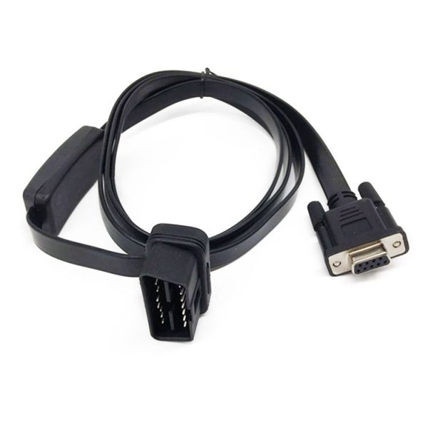 Car OBD Extended Diagnostic Tool OBD2 16PIN to DB9 Serial RS232 Cable with Switch - Image 2