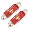 2 PCS 41mm DC9-32V / 1.6W / 6000K / 120LM Car Reading Lamp Dome Light with 3LEDs CSP Lamp Beads & Decoding - Image 2