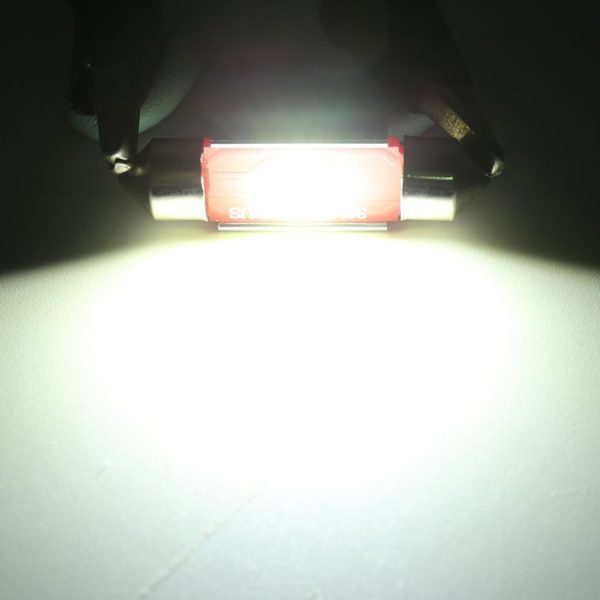 2 PCS 41mm DC9-32V / 1.6W / 6000K / 120LM Car Reading Lamp Dome Light with 3LEDs CSP Lamp Beads & Decoding - Image 5