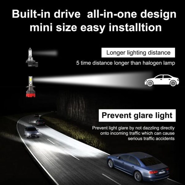 2 PCS EV18 H7 DC9-30V 20W 6000K 2500LM Car LED Headlight Lamps - Image 9
