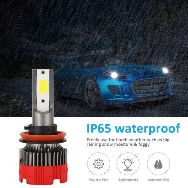 2 PCS EV18 H11 DC9-30V 20W 6000K 2500LM Car LED Headlight Lamps - Image 7