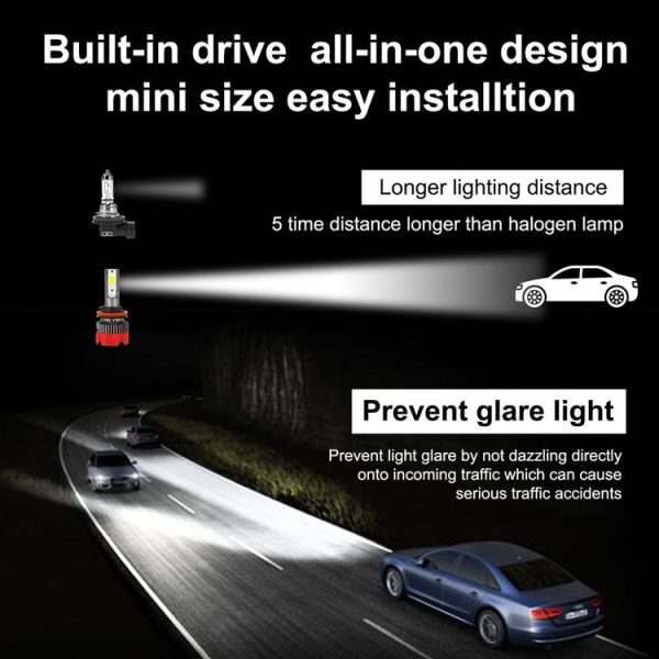 2 PCS EV18 H11 DC9-30V 20W 6000K 2500LM Car LED Headlight Lamps - Image 9