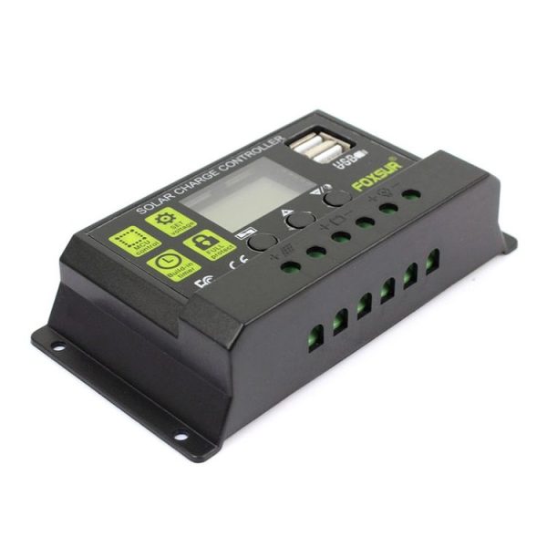 FOXSUR 10A Solar Charge Controller 12V / 24V Automatic Identification Controller - Image 2